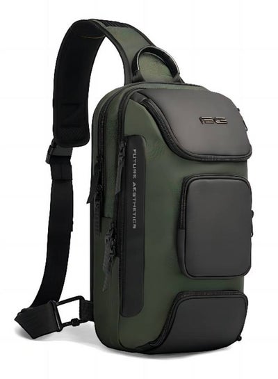 اشتري Sling Bag, Waterproof Men's Chest Bag Shoulder bags Crossbody Sling Backpack for Men(green) في السعودية