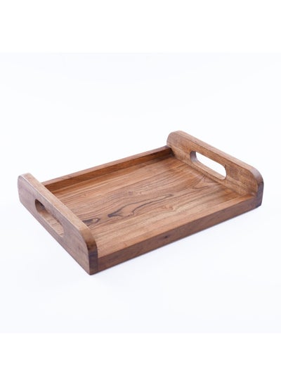 Buy Rabaha Acacia Serving Tray 34X26X6.5cm -Natural in UAE