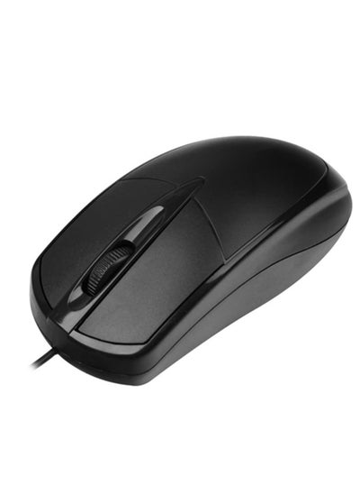 Buy ZR-180 Comfort USB Wired Mouse, 3 Button, 1200 DPI Optical Sensor, High Performance Plug & Play, for Desktop, PC and Laptop Windows/Mac, Black in Egypt