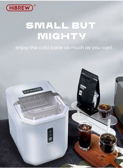 Buy HiBREW Ice Maker Machine Automatic Home Ice Maker Self-Cleaning for Kitchen Office Bar Party 60Hz & 50Hz in UAE