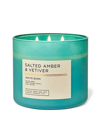 Buy Salted Amber And Vetiver 3-Wick Candle in UAE