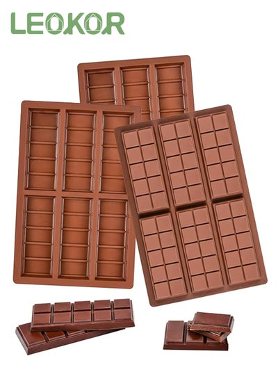 Buy 3 Pcs Silicone Chocolate Molds, Small Chocolate Molds, Non-Stick Mini Chocolate Silicone Trays for Cake Decorating in Saudi Arabia