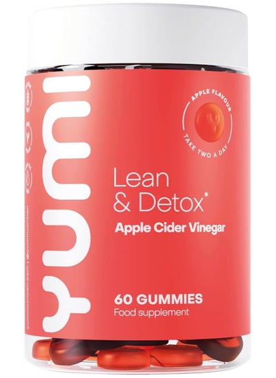 Buy Apple Cider Vinegar Gummies with The Mother x 60-1000mg | Natural Detox Cleanse | Unfiltered ACV | Vegan & Gluten-Free | Vitamin B-12 & Folic Acid | Apple Flavour in UAE