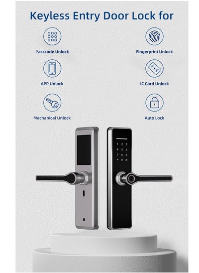 Buy Smart Lock stainless steel lock Fingerprint Door Lock TTLock Door Lock Keyless Entry Door Lock with App Control in Saudi Arabia