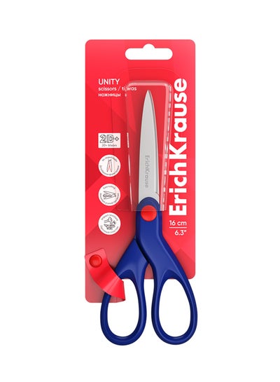 1-Piece Unity Stainless Steel Scissors 16cm Size With Blue Handles ...