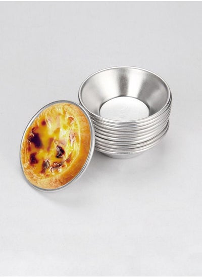 Buy 25 PCS Egg Tart Molds, Aluminum Round Reusable Nonstick Dessert Mold for home bakers as well as professional bakers, or restaurants. in Saudi Arabia