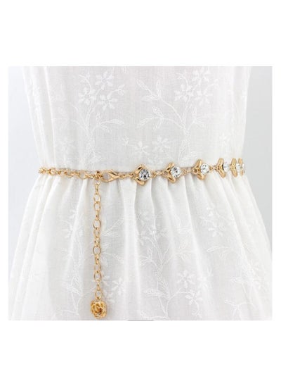 Buy New Womens Pearl Fashion Versatile Decorative Dress Summer Skirt Small Belt in Saudi Arabia