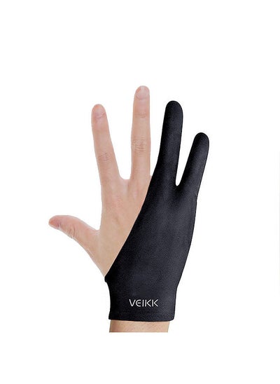 اشتري Drawing Glove Two-finger Drawing Glove Lightweight Sweatproof Soft Glove for Graphics Tablet Graphic Monitor في الامارات