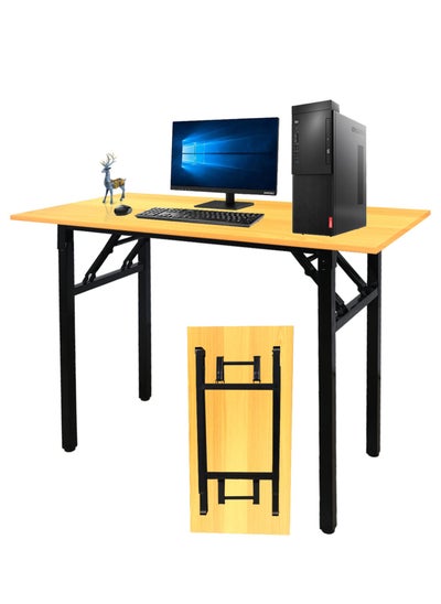 Buy Foldable Desk Study Computer Table Portable Writing Desk Space Saving Folding Table in Saudi Arabia