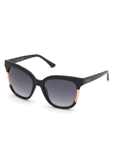 Buy Women's UV Protection Square Shape Sunglasses - GU772605B55 - Lens Size: 55 Mm - Shiny Black in Saudi Arabia