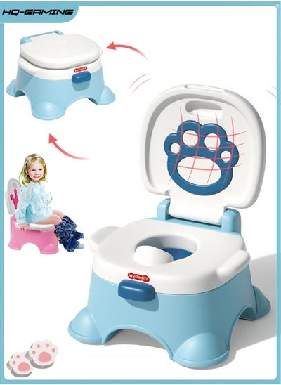 Buy Baby Potty, Potty Trainer with Lid, Potty Training Toilet Seat, Toddler Potty Chair, Removable Potty Pot Potty Training Toilet for Toddler & Baby& Kids (Blue) in Saudi Arabia