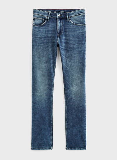 اشتري Mid Wash Straight Fit Jeans في الامارات