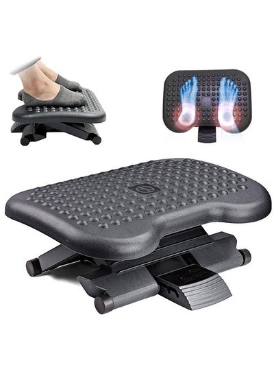 Buy Under Desk Footrest Ergonomic Foot Rest with Adjustable Height and Angle in Saudi Arabia