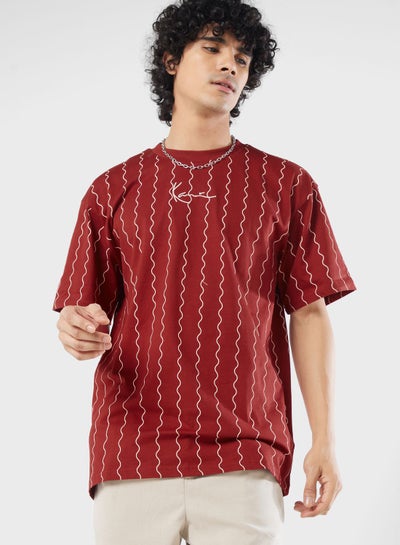 Buy Small Signature Ziczac Pinstripe T-Shirt in UAE