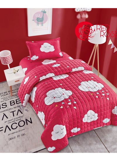 Buy Compressed bed comforter set consisting of 3 pieces with children's drawings in Saudi Arabia