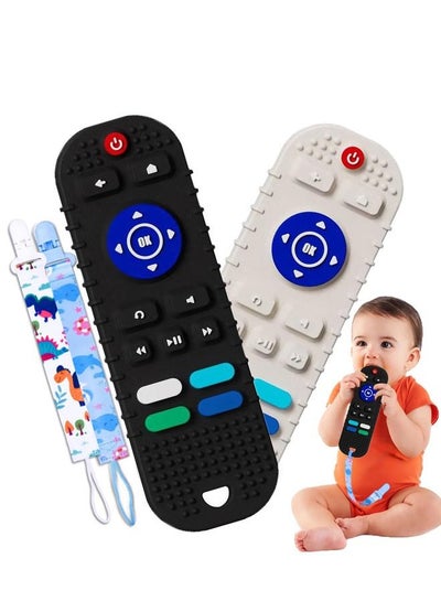 Buy 2 Pack Silicone Baby Teething Toys Remote Control Shape Teething Toys for Babies BPA Free Baby Teethers Relief Soothe Toys Chew Toys for Toddlers Infant in Saudi Arabia