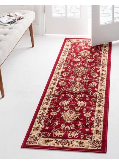 Buy Sialk Hill Collection Area Rug Washington (2' X 6' 1" Runner Burgundy Cream) in UAE