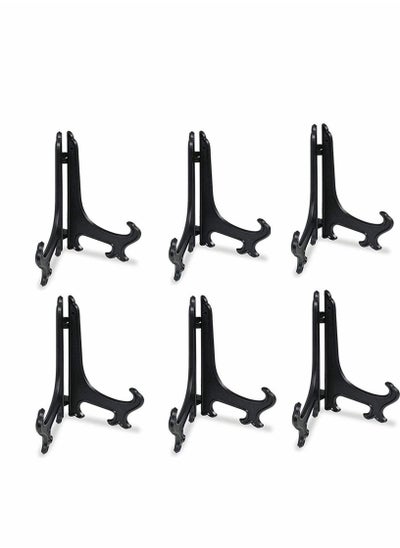 اشتري Plate Stand, 8 Inch 6pcs /set Wood Easels Display Stands, Picture Frame Holder Solid Base Bracket Decoration Swing Photo Shelf 6 Pack في السعودية