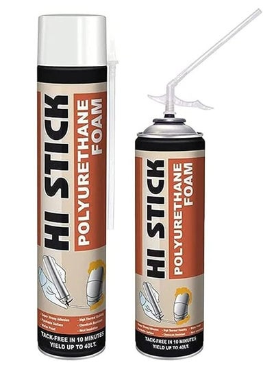 Buy Hi Stick Polyurethane PU Insulating Foam Sealant for Door Furniture Ceiling Gypsum Spaces Crevices, 500 ML in UAE