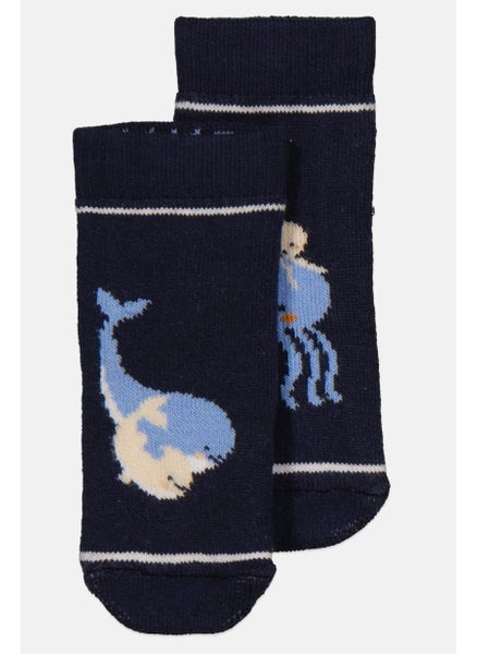 اشتري Toddlers Boy 1 Pair Printed Socks, Navy Blue في الامارات