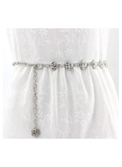 Buy New Womens Pearl Fashion Versatile Decorative Dress Summer Skirt Small Belt in Saudi Arabia