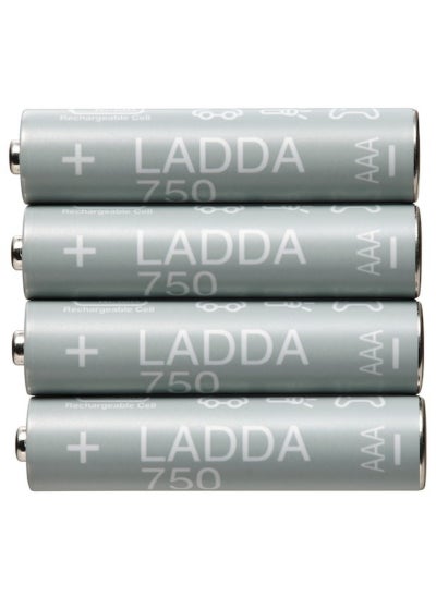 Buy Pack of 4 Rechargeable battery, HR03 AAA 1.2V, 750mAh in UAE