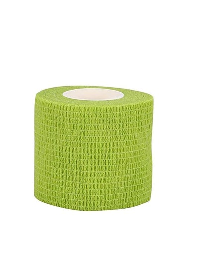 Buy ORiTi Cohesive Bandages Grip Tapes for Tattoo, 5Meter Anti-slip Self-adhesive Non-woven Fabric Handle Tape Tattoo Machine Grip Wrap, Sport Binding Joints Support (Green) in UAE
