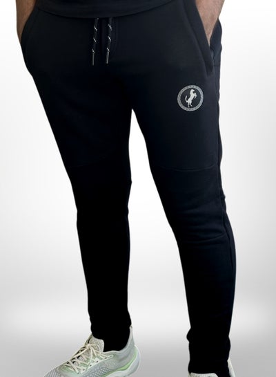 Buy Horse Polo Sweat Pant with logo printed, Black in Egypt