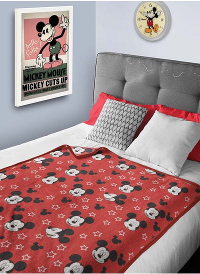 Buy Disney Mickey Mouse Flannel All-Season, Ultra Soft, Fade Resistant Blanket for Kids in UAE