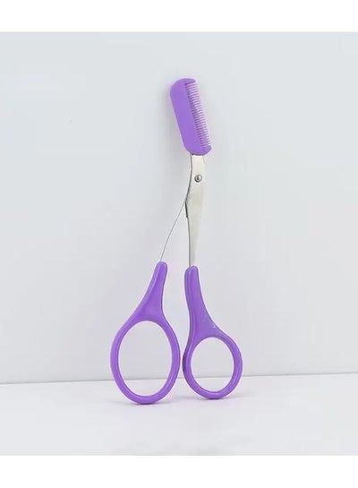 Buy Eyebrow Trimmer Scissor With Comb Hair Removal Grooming Shaping Stainless Steel Eyebrow Remover Makeup Tool in UAE