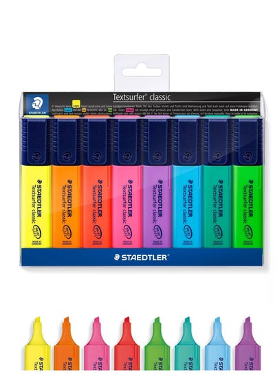 اشتري 8-Piece Textsurfer Highlighter Chisel Tip Flourescent Colours في الامارات