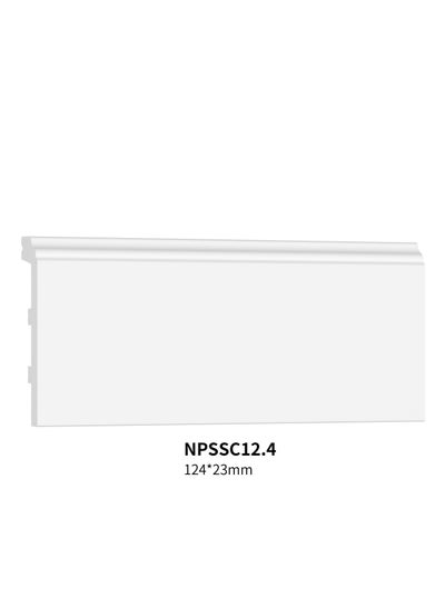 اشتري نعلات من مادة البوليسترين PS Skirting Board - مقاس 12.4*2*240 سم - كرتون في السعودية