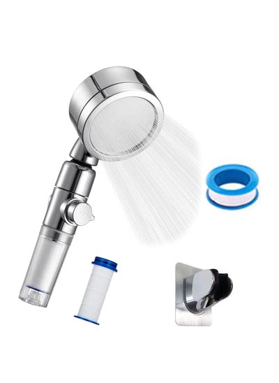 Buy Original Shower Head Eco Power High Pressure Water Softener Filtered Handheld Showerhead with Spa like Ionic beads for Dry Skin Hair 3 Spray Settings 360 Japanese Version. in UAE