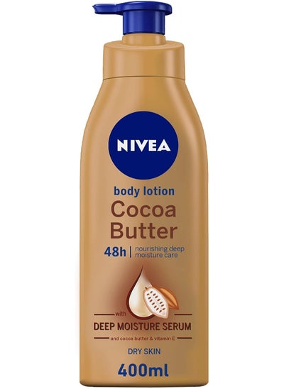 Buy NIVEA Body Lotion Dry Skin, Cocoa Butter Vitamin E, 400ml in Saudi Arabia