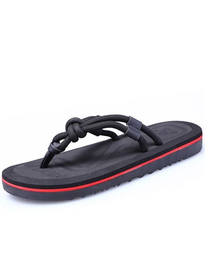 Buy Men/Women Summer Sandals Outside The Beach In Flip-flops Black in UAE