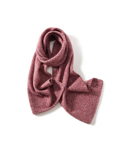 Buy Unisex Cashmere Scarf Knitted Warm WinterFloral red Floral red in UAE