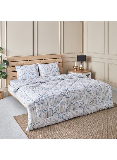 Buy Lisbon Banha 3-Piece Cotton King Comforter Set 240 x 220 cm in UAE