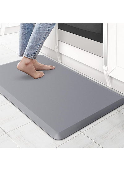 Buy Kitchen Floor Mat,Anti-Fatigue Feet,Waterproof and Oil-Proof Material,Kitchen Floor Mat in Front of the Sink,Washable,Suitable for Kitchen/Laundry Room(Gray,44x70cm) in Saudi Arabia