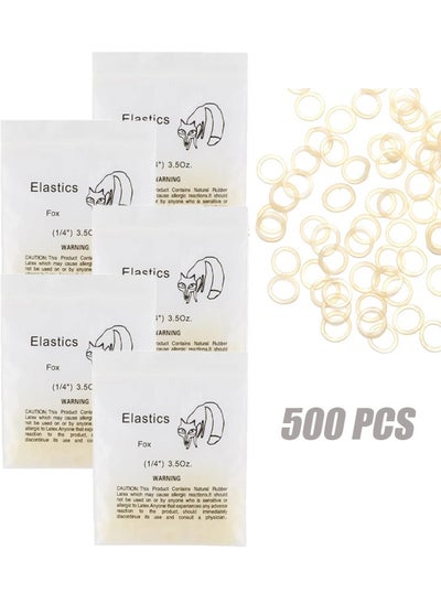 Buy 500 Pcs Orthodontic Elastic Rubber Bands, 4.5 Oz 1/4" Size Dental Rubber Traction Bands for Teeth Gap, Braces, Dog Grooming Top Knots, Bows, Braids, Tooth Gaps, and Dreadlocks in UAE