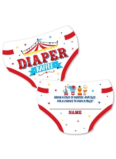 Buy Carnival Step Right Up Circus Diaper Shaped Raffle Ticket Inserts Carnival Themed Baby Shower Activities Diaper Raffle Game Set Of 24 in UAE