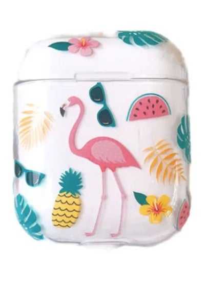 Buy Flamingo Themed Protective Case For Apple AirPods 1/2 in Saudi Arabia