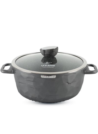 اشتري 24cm (4.4 Liter) Nonstick Stock Pot with Lid, Nonstick Soup Pot Casserole Pot Granite Cooking Pot, Induction Compatible Pot for Stews, Pasta, Stocks, Chilli and Broth, PFOA Free Oven Safe في الامارات