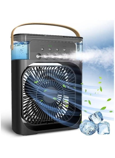 Buy Portable Air Cooler with 7 LEDs Night Lights and Mist with 3 Speeds and Timer Multicolor in Saudi Arabia