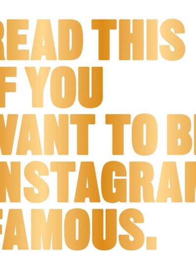 اشتري Read This if You Want to Be Instagram Famous في الامارات