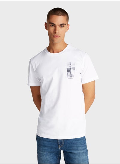 Buy City Grid Crew Neck T-Shirt in UAE