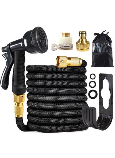 Buy 50ft Garden Hose, Expandable Water Hose,expandable garden hose,Flexible No-Kink Water Pipe Solid Brass Connector, Holder & Storage Bag for Watering and Washing in Saudi Arabia