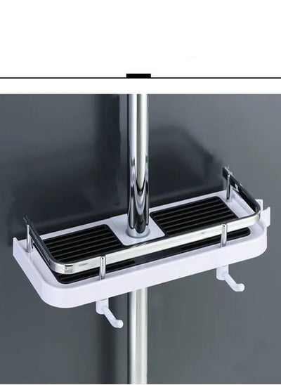 Buy Bathroom Shower Shelf Rack Organiser with Buckle in UAE