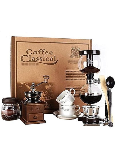 Buy Coffee Maker Set Syphon pot gift box Suit 3 cups, 39x14x44cm Vacuum Makers in UAE