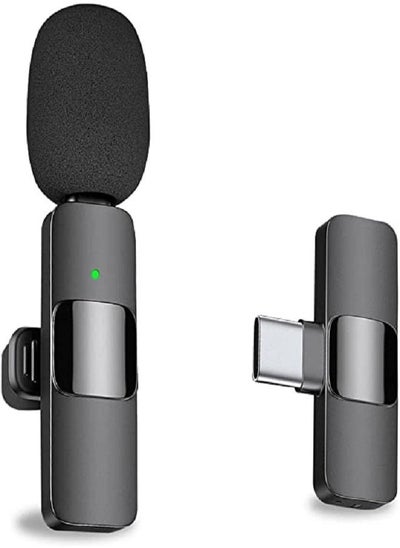 Buy K8 Wireless Lavalier Microphone For Type-C Phone Plug-Play Wireless Mic For USB-C Android Phone Video Recording, Interview, Vlog, Auto Sync And Noise Reduction in UAE