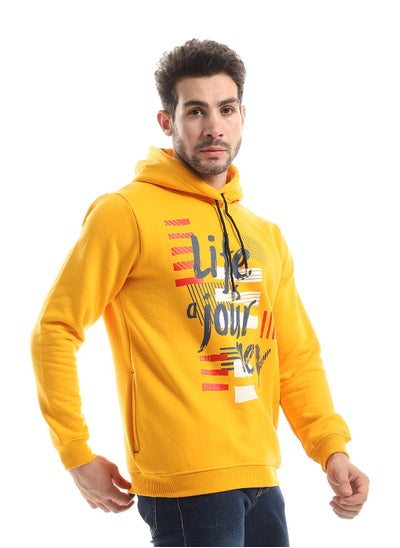 اشتري Front Printing Slip On Hoodie - Mango في مصر